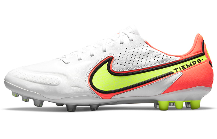 Nike Tiempo Legend 9 Elite Round-toe lace-up AG (glue short spikes) Football shoes Men and women White