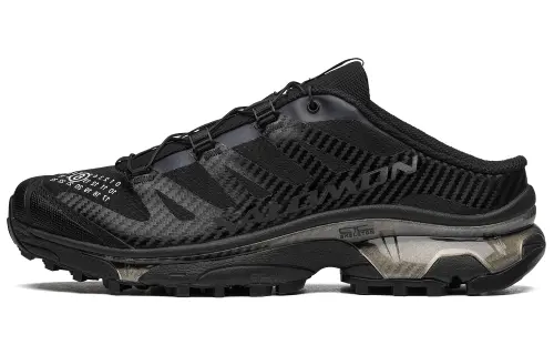 MM6 Maison Margiela x SALOMON XT 4 Mule Mesh, Suede Comfortable Abrasion Resistant Low top Casual Shoes Unisex Black