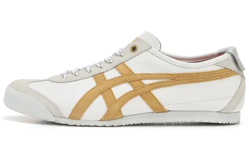 Onitsuka Tiger MEXICO 66 Abrasion Resistant Abrasion Resistant Low top Casual Shoes Unisex White Gold
