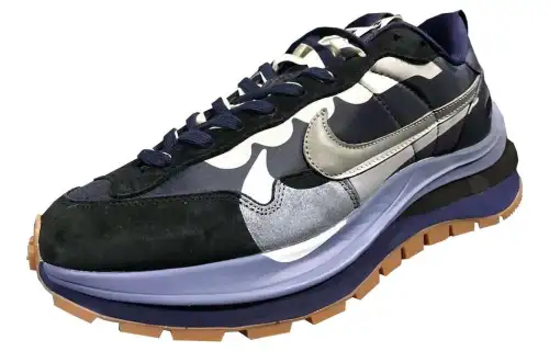 Sacai x Nike LDWaffle 'Midnight Navy' Cushioning, Wear Resistant Low top Casual Shoes Men's Blue Gray