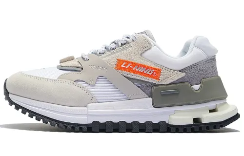 Li Ning Textile, Synthetic Leather, Leather Cushioning Slip Resistant Abrasion Resistant Low top Casual Shoes Women's