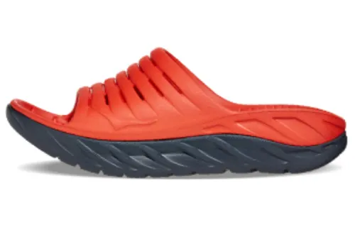 HOKA ONE ONE Rubber Sole Slide Slippers Men's Red Black