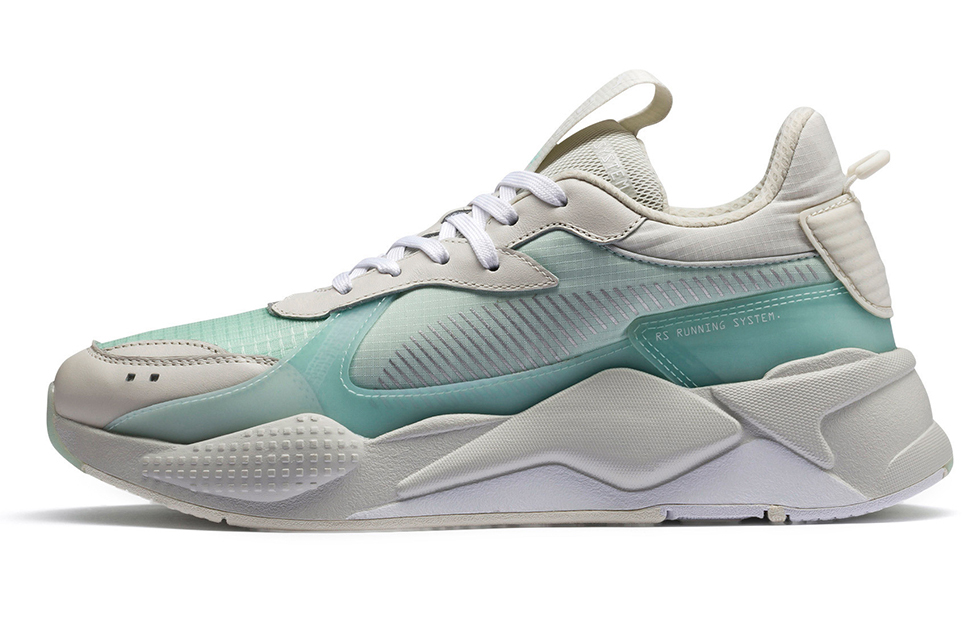 Кроссовки PUMA RS-X Tech Sneakers (бело-зеленые)