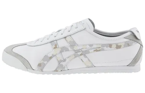 Onitsuka Tiger MEXICO 66 Comfortable Slip Resistant Slip Resistant Low top Casual Shoes Unisex White Gray