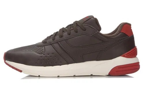 Li Ning Synthetic Leather Cushioning, Slip Resistant, Abrasion Resistant, Coverage, Lightweight Low top Casual Shoes