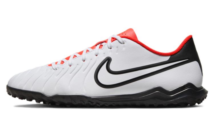 Nike Tiempo Legend 10 Round-toe lace-up Artificial turf TF (glue-broken nails) Football shoes Men's White