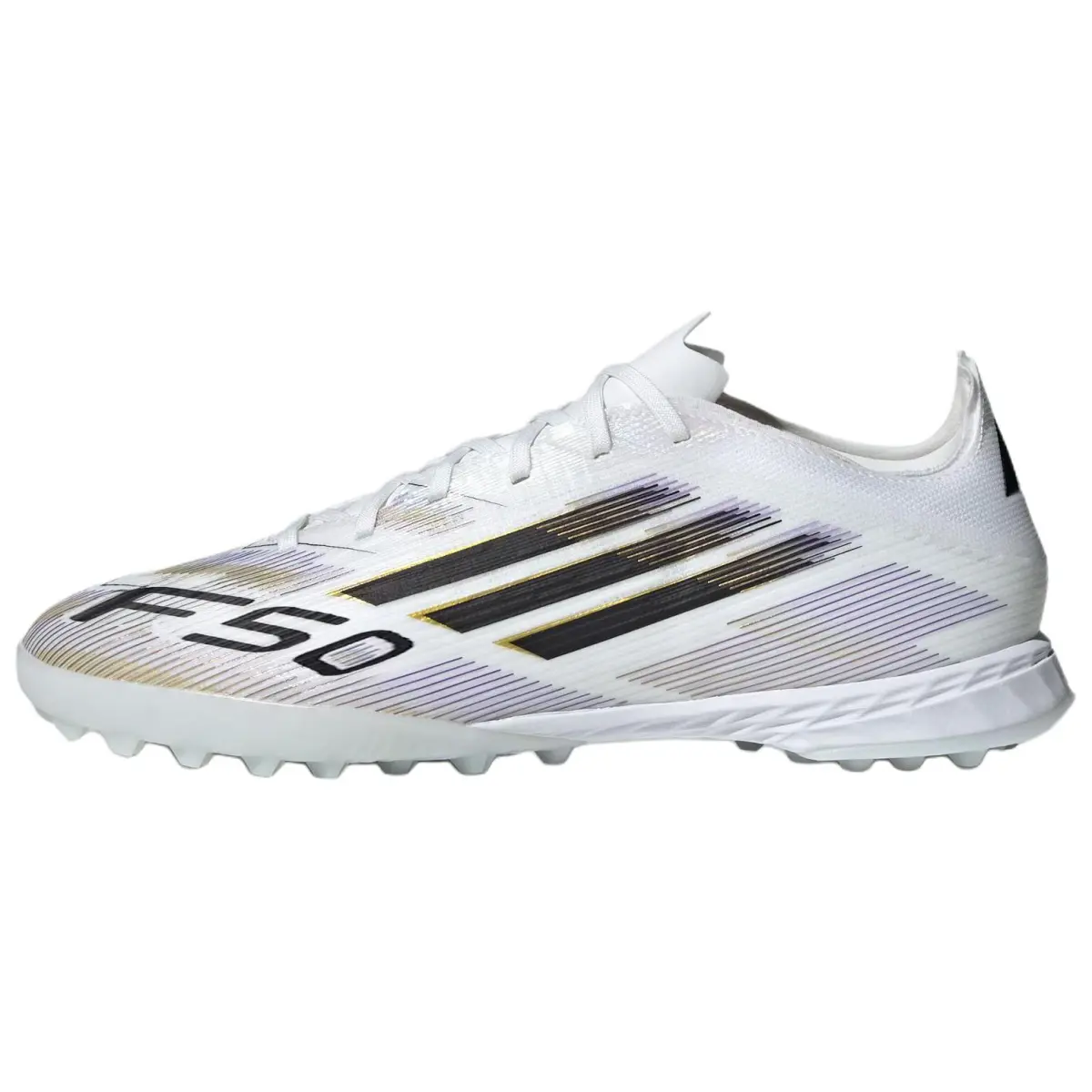 Adidas F50 PRO Slip Resistant Abrasion Resistant Soccer Shoes Unisex White Black
