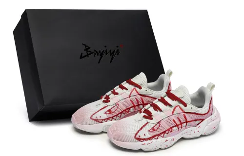 Adidas Originals Haiwee 811 Manufacturing, Shark Heart Red, Special Shoe Box Low top Casual Shoes Unisex White Red