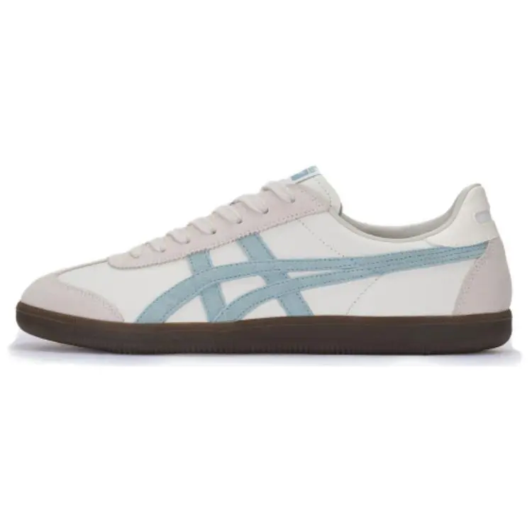 Onitsuka Tiger Tokuten Textile, Synthetic Leather, Split Cow Leather Low top Casual Shoes Unisex White Light Green