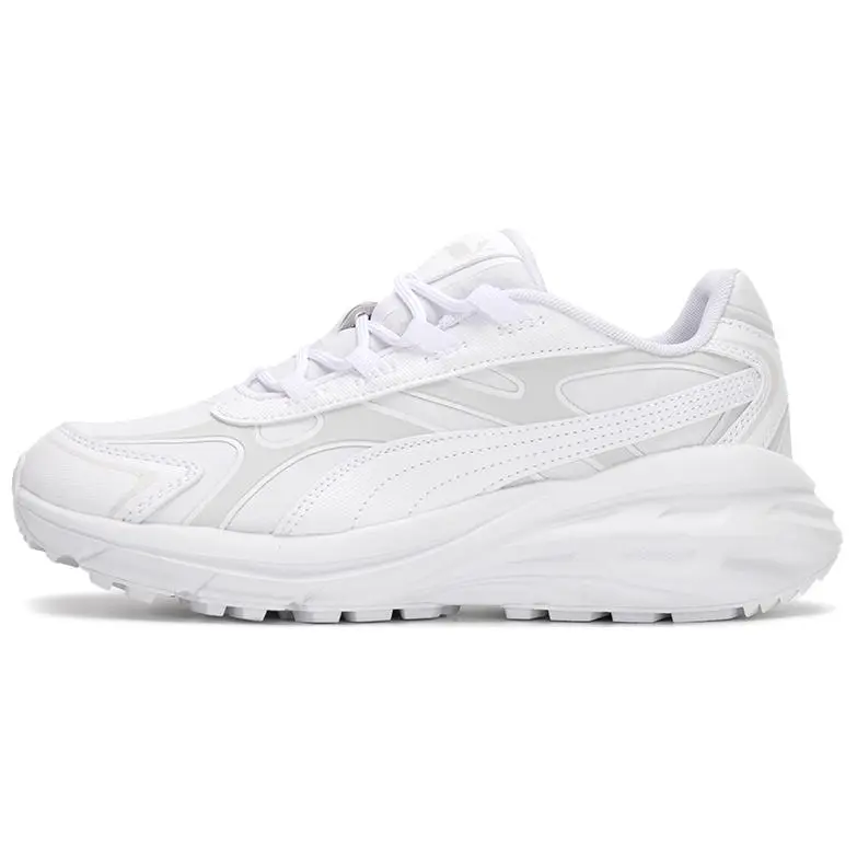 PUMA Hypnotic LS Abrupt Textile, Artificial Leather Low top Casual Shoes Unisex White Beige