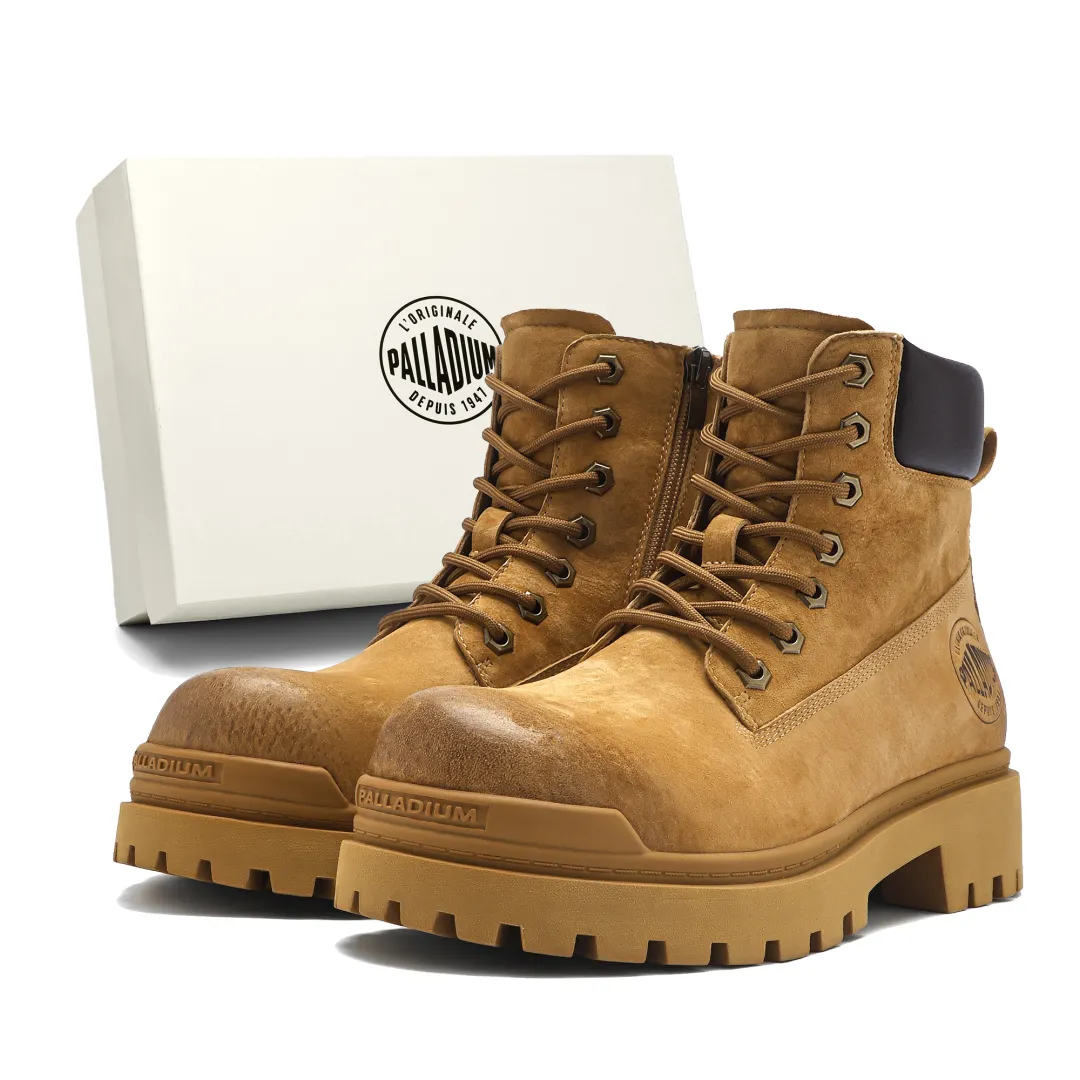 Palladium Combat Boots Unisex Yellow, Brown