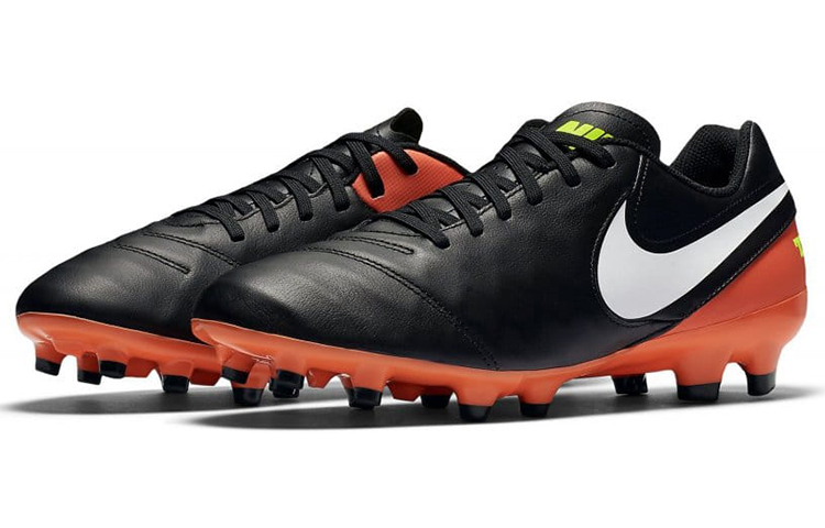 Nike Tiempo Genio 2 FG Firm Ground Soccer Shoes Men’s Black Orange