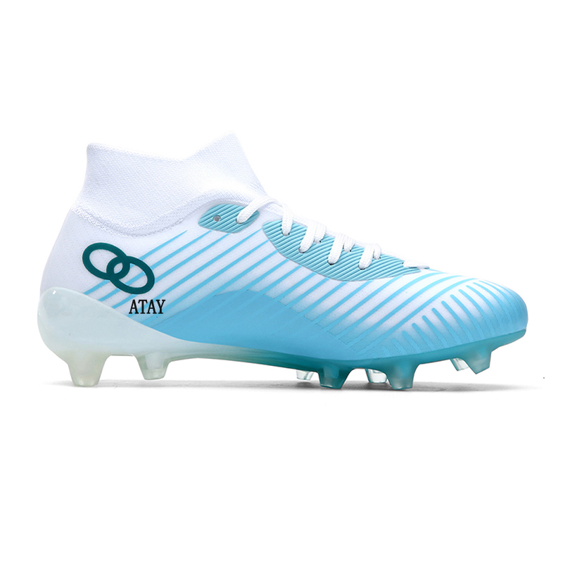 ATAY Fashion Trend Slip Resistant Abrasion Resistant Slip Resistant Abrasion Resistant Soccer Shoes Unisex Aqua