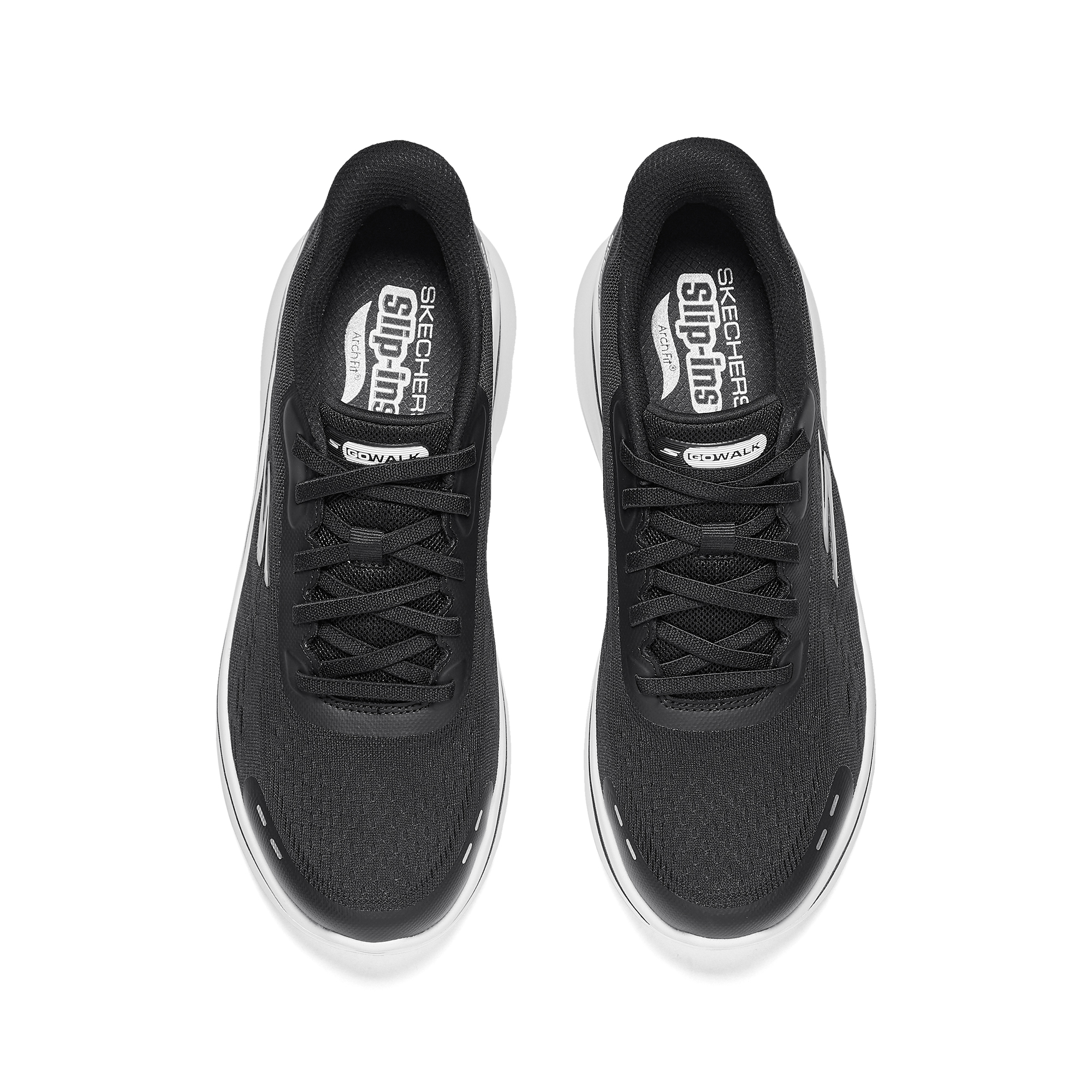 Skechers MEN’S GO WALK Fabric Support Low top Casual Shoes Men’s Black White