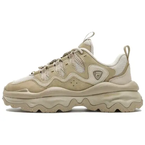 FILA FUSION QD 96 DX Abrasion Resistant Height Increasing Low top Casual Shoes Women's Sand
