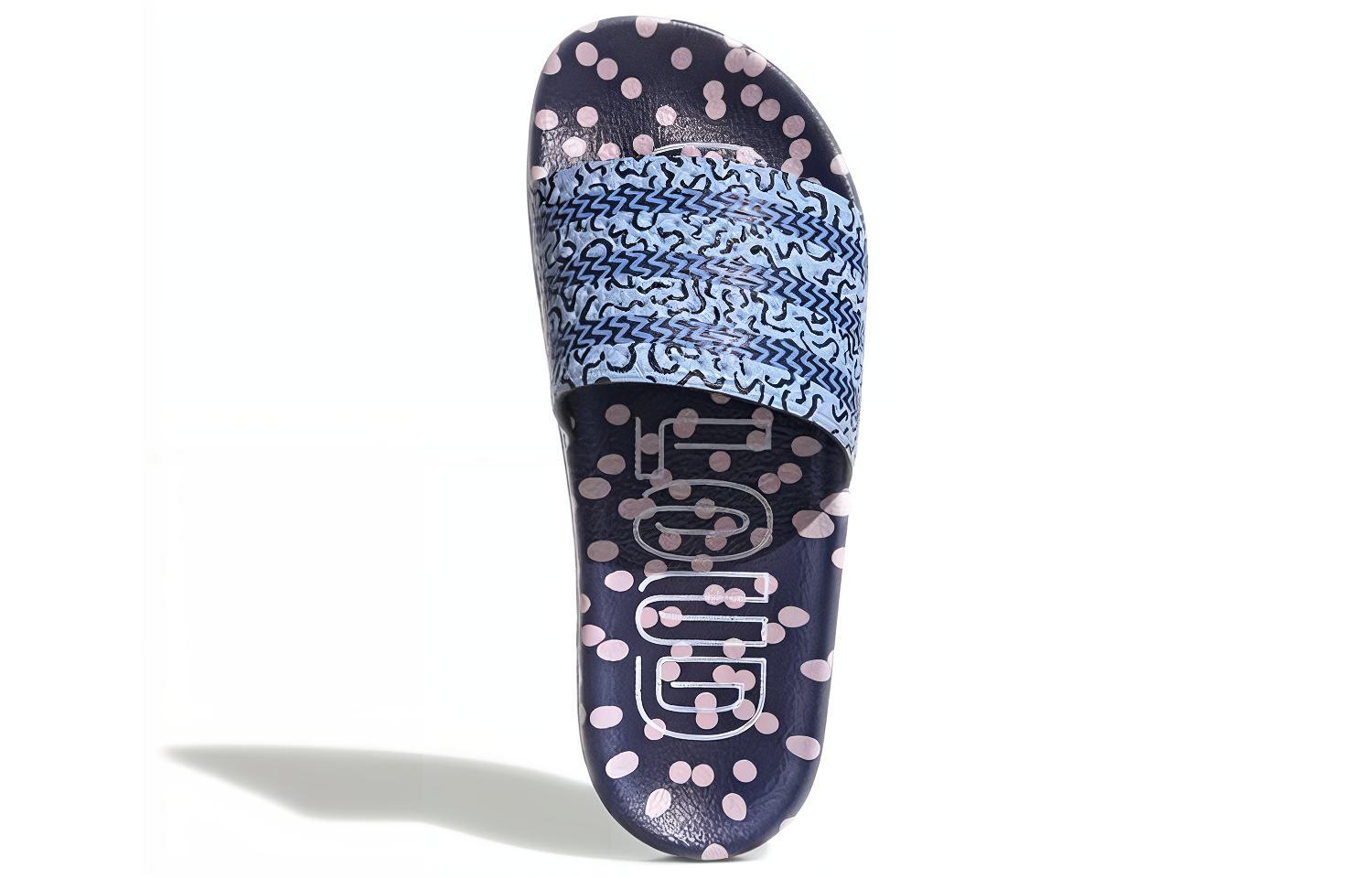 Женские шлепанцы adidas originals Adilette (сине-фиолетовые) — фото 4