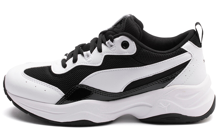 PUMA Puma Cilia Cilia Patent retro all-match sports low-top lifestyle casual shoes women's white and black