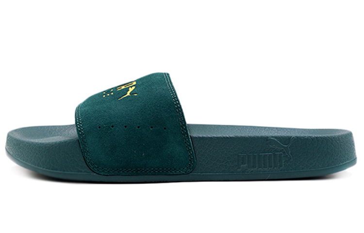 PUMA Leadcat Suede Green Unisex Slippers