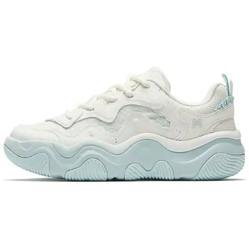 Anta Coral Breathable Lightweight Rebound Low top Casual Shoes Women's White Green