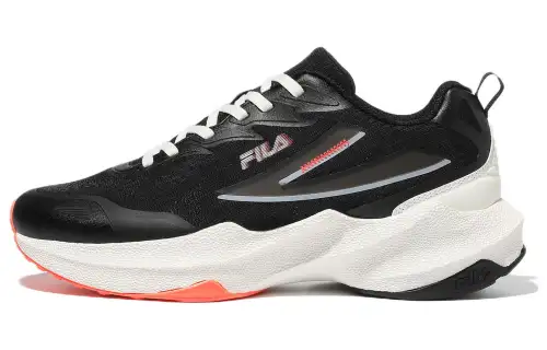 FILA Nre E3 Textile, Leather Low top Casual Shoes Unisex Black Red