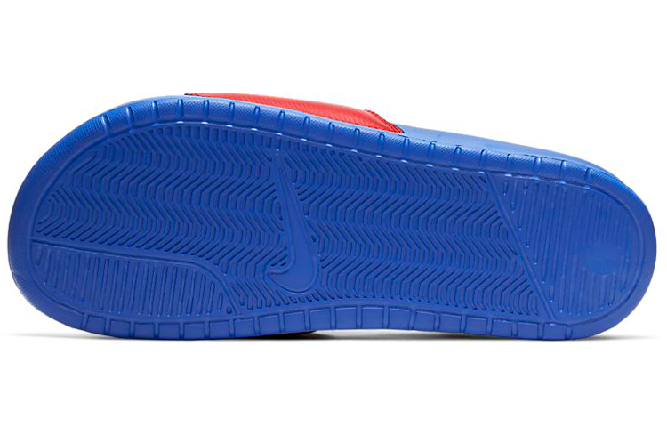 Женские шлепанцы Nike Benassi JDI (синий, белый, красный) — Синийбелыйкрасный — фото 4