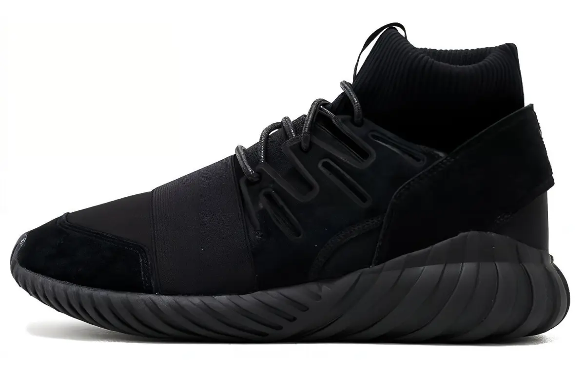 Adidas Originals Tubular Doom Triple Black Slip Resistant Lightweight Low top Casual Shoes Unisex Black