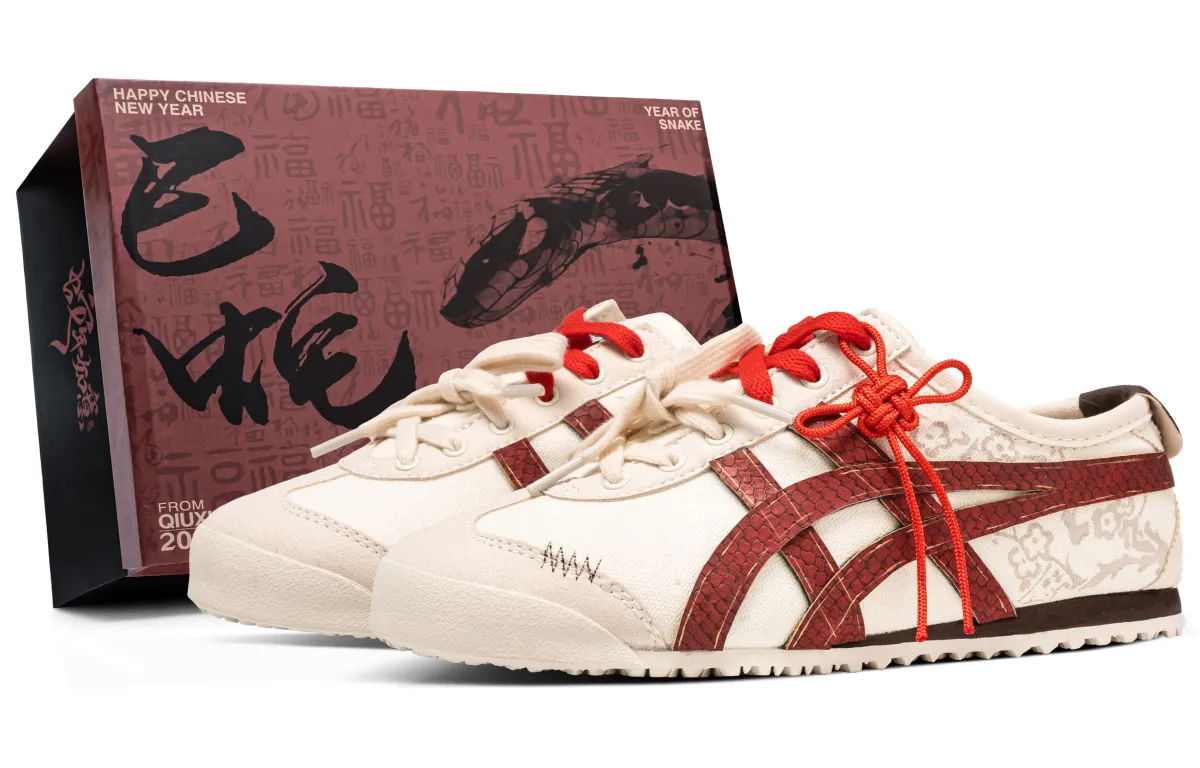 Onitsuka Tiger MEXICO 66 Cold Plum Blossom In Snow Box Mesh, Canvas, Textile, Synthetic Leather