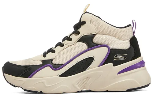 Skechers DLITES Comfortable High top Casual Shoes Women's Beige Black Purple
