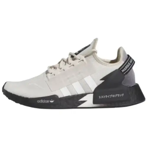 Adidas Originals NMD_R1 Slip Resistant Low top Casual Shoes Men's Beige Black