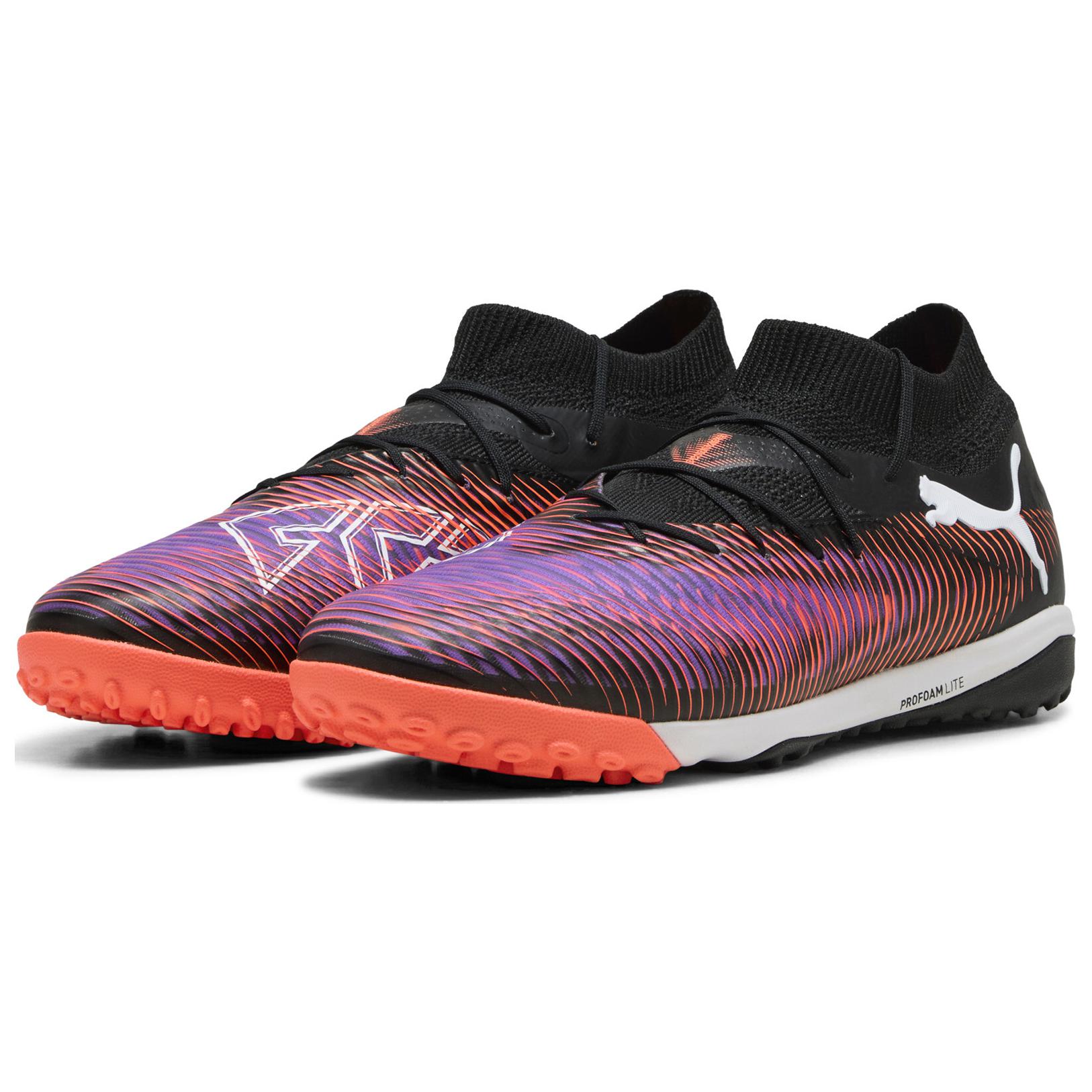 PUMA FUTURE 8 PRO Abrasion Resistant Soccer Shoes Unisex Black White Red