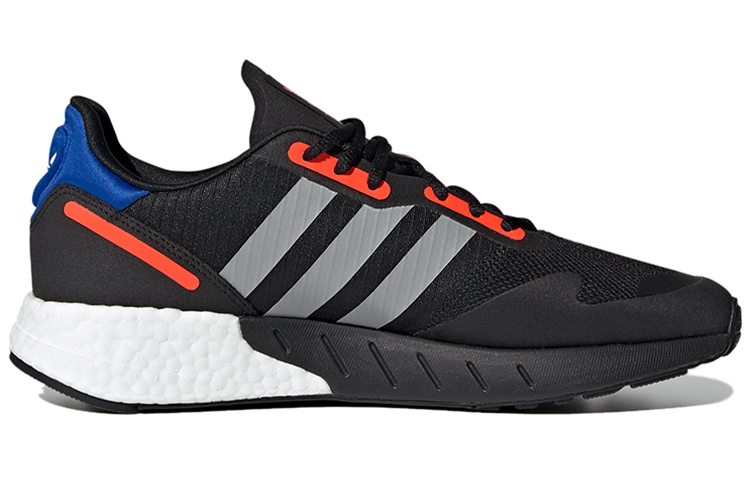 Кроссовки adidas originals ZX 1K (черно-бело-оранжево-синие) — Чёрный / белый / оранжевый / синий — фото 2