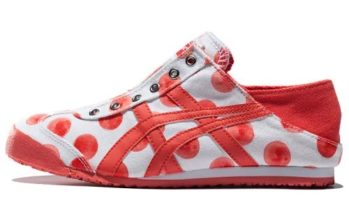 Onitsuka Tiger MEXICO 66 PARATY Fabric Abrasion Resistant Low top Casual Shoes Unisex Red White