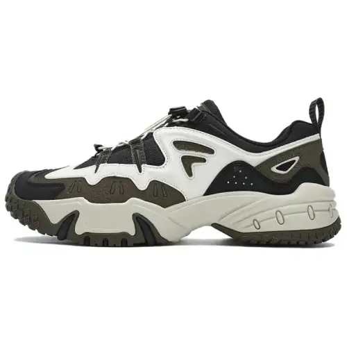 FILA FUSION KRIPTONITE Cushioning Abrasion Resistant Moisture Wicking Low top Casual Shoes Men's White Black Brown