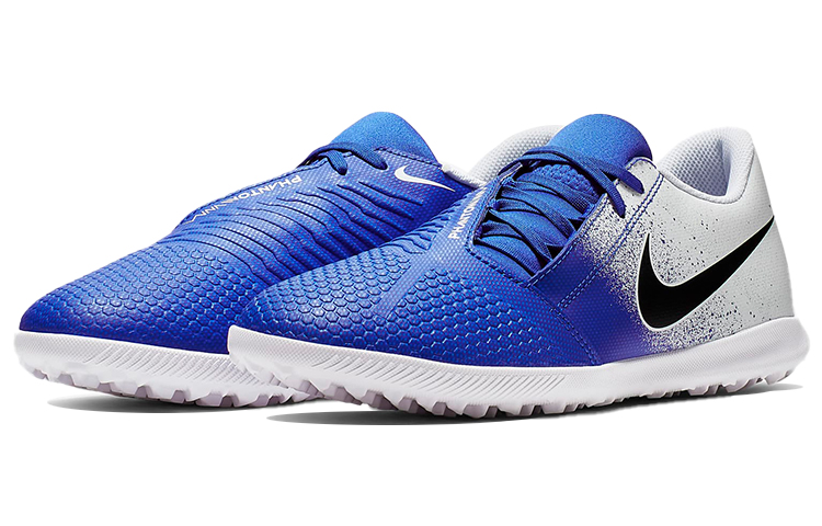 Мужские футбольные бутсы Nike Phantom Venom Club TF (бело-синие) — фото 3