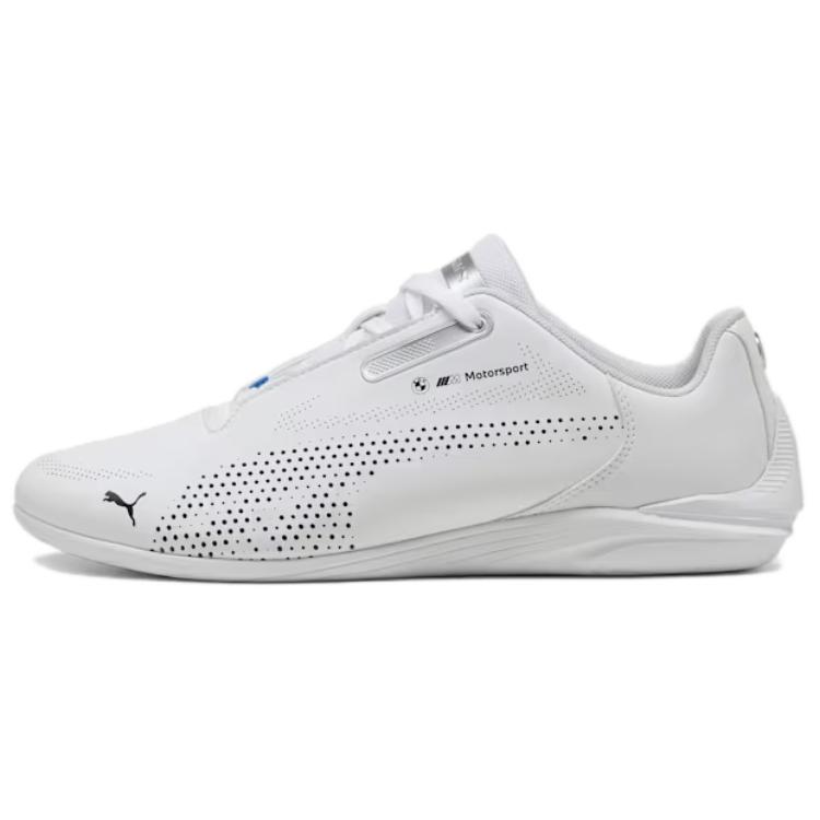 PUMA BMW M Motorsport Comfortable And Lightweight Abrasion Resistant Low top Casual Shoes Unisex White Black