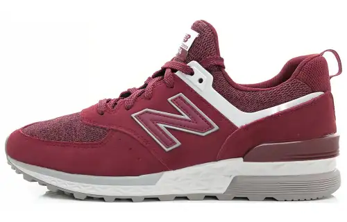 New Balance NB 574 Sport suede, round toe lace-up, low-cut lifestyle shoes, same style for men and women, burgundy