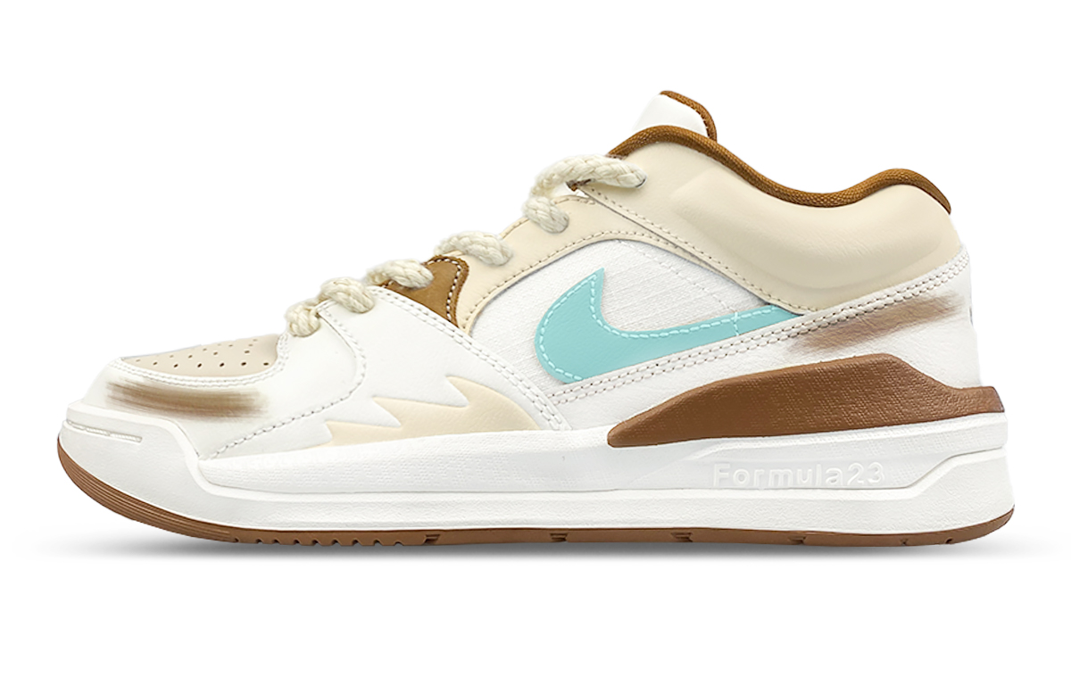 Jordan Stadium 90 Low top Casual Shoes Women's White Brown Green