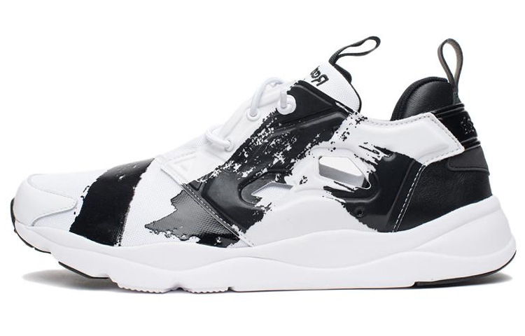 Reebok Furylite Casual Shoes Unisex Low Top Black/White
