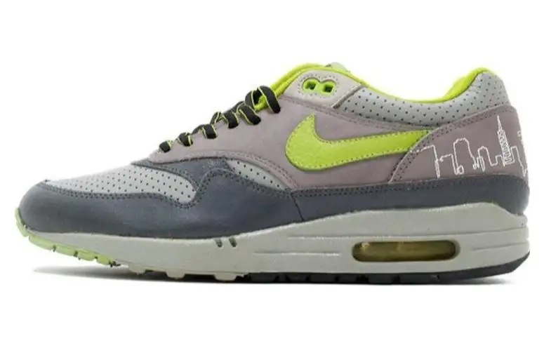 HUF x Nike Air Max 1 Hyperstrike Wear resistant And Lightweight Low top Casual Shoes Men's Brown Green