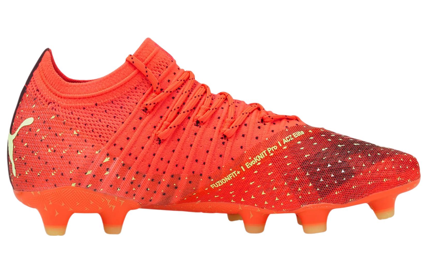 Женские бутсы PUMA Future 1.4 FG/AG (оранжево-желтые) — Оранжевый / жёлтый — фото 2