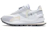 Li Ning Textile, Synthetic Leather Cushioning Slip Resistant Abrasion Resistant Low top Casual Shoes Women's White Blue