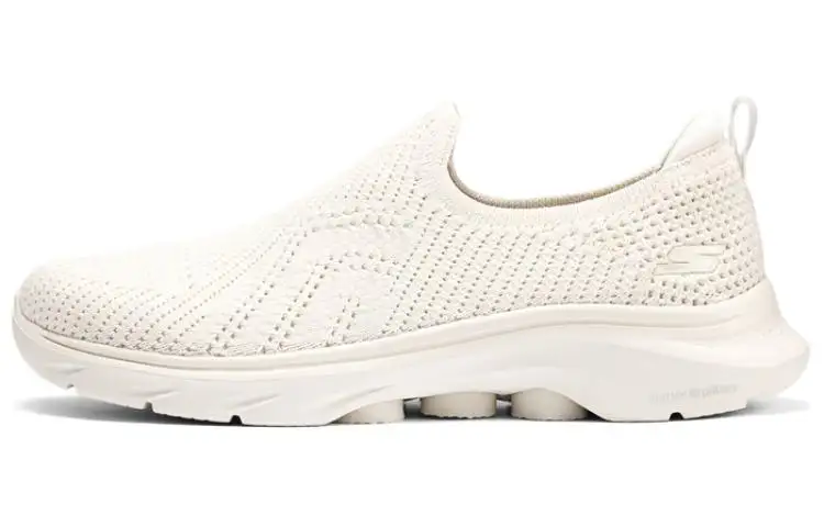 Skechers GO WALK 7 Cushioning Abrasion Resistant Breathable Lightweight Rebound Low top Walking Shoes Women's Ivory