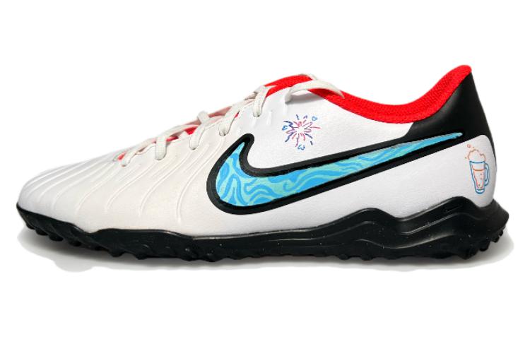 Nike Tiempo Legend 10 TF Turf Slip Resistant Abrasion Resistant Soccer Shoes Men’s White Fashion Versatile
