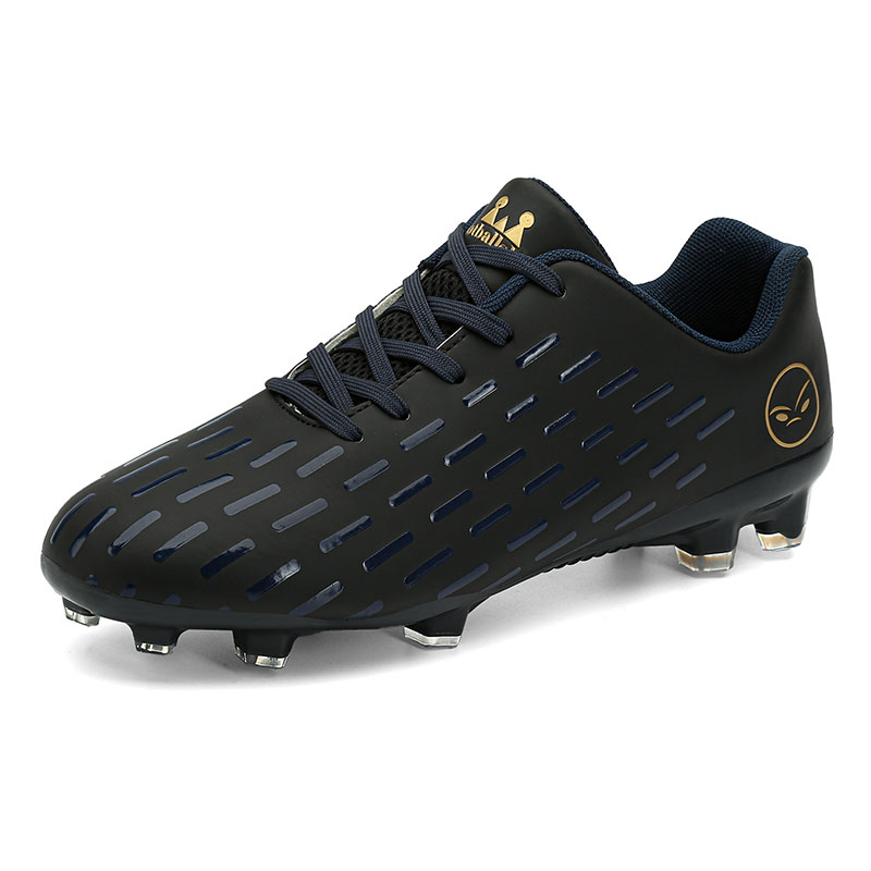BIANSULONG FG Firm Ground Natural Ground Indoor TPU Soccer Shoes Unisex Black Gold