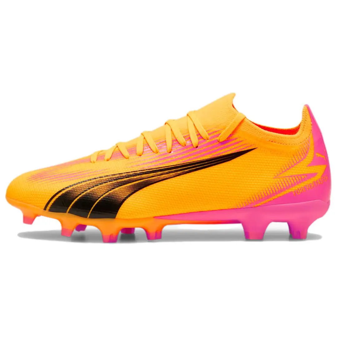 PUMA Ultra Match AG Artificial Ground FG Firm Ground Abrasion Resistant Soccer Shoes Unisex Orange