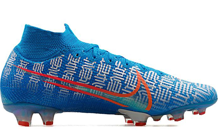 Мужские бутсы Nike Mercurial Superfly 7 13 Elite CR7 C FG (синие) — фото 2
