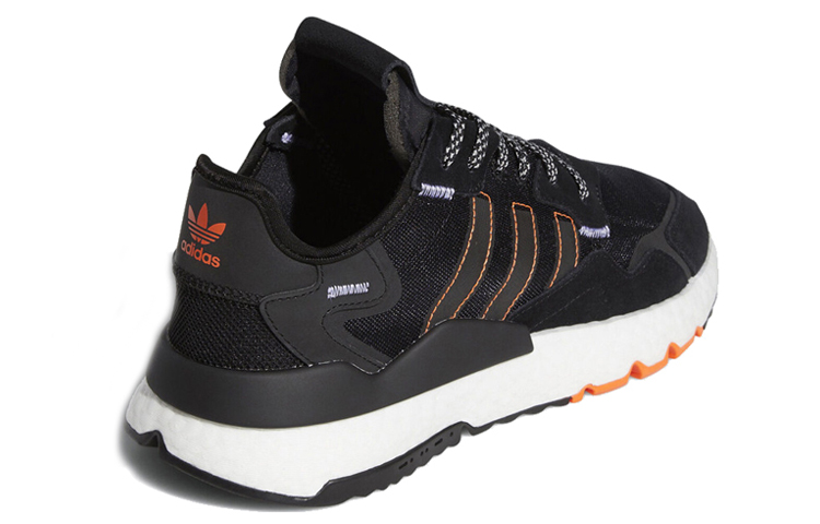 Кроссовки adidas originals Nite Jogger (черно-оранжево-белые) — фото 4