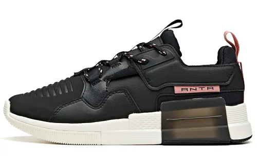 ANTA Rubik's Cube Casual Shoes Women's Low Top Black/Nude Pink/Ivory White