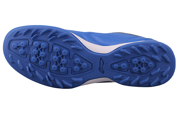 Li Ning TF Turf Artificial Turf Cushioning Slip Resistant Abrasion Resistant Lightweight Soccer Shoes Men's Blue White