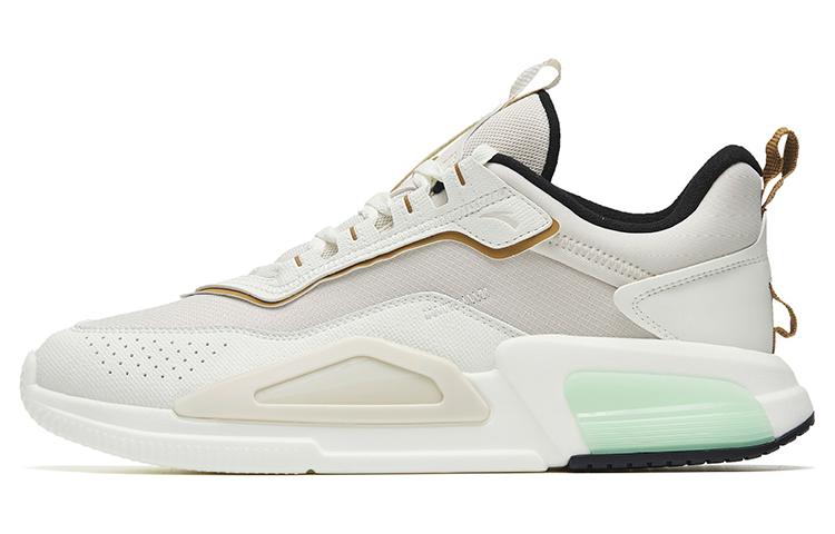 Anta Rubik's Cube Cushioning Slip Resistant Abrasion Resistant Low top Sports Casual Shoes Gray White Brown